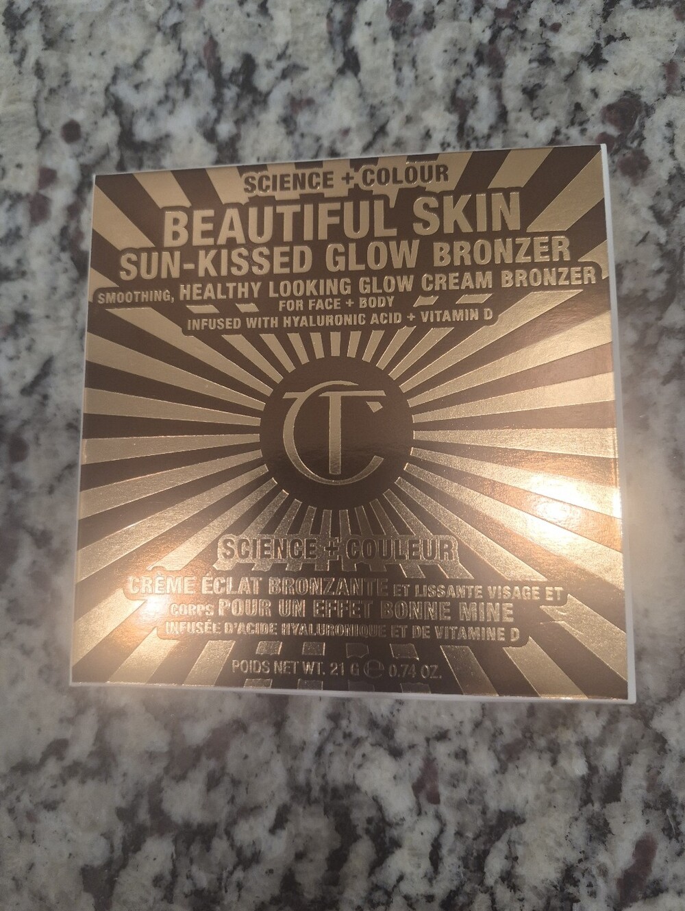 New Charlotte Tilbury Beautiful Skin SunKissed Glow Bronzer  Bronze Color Pale